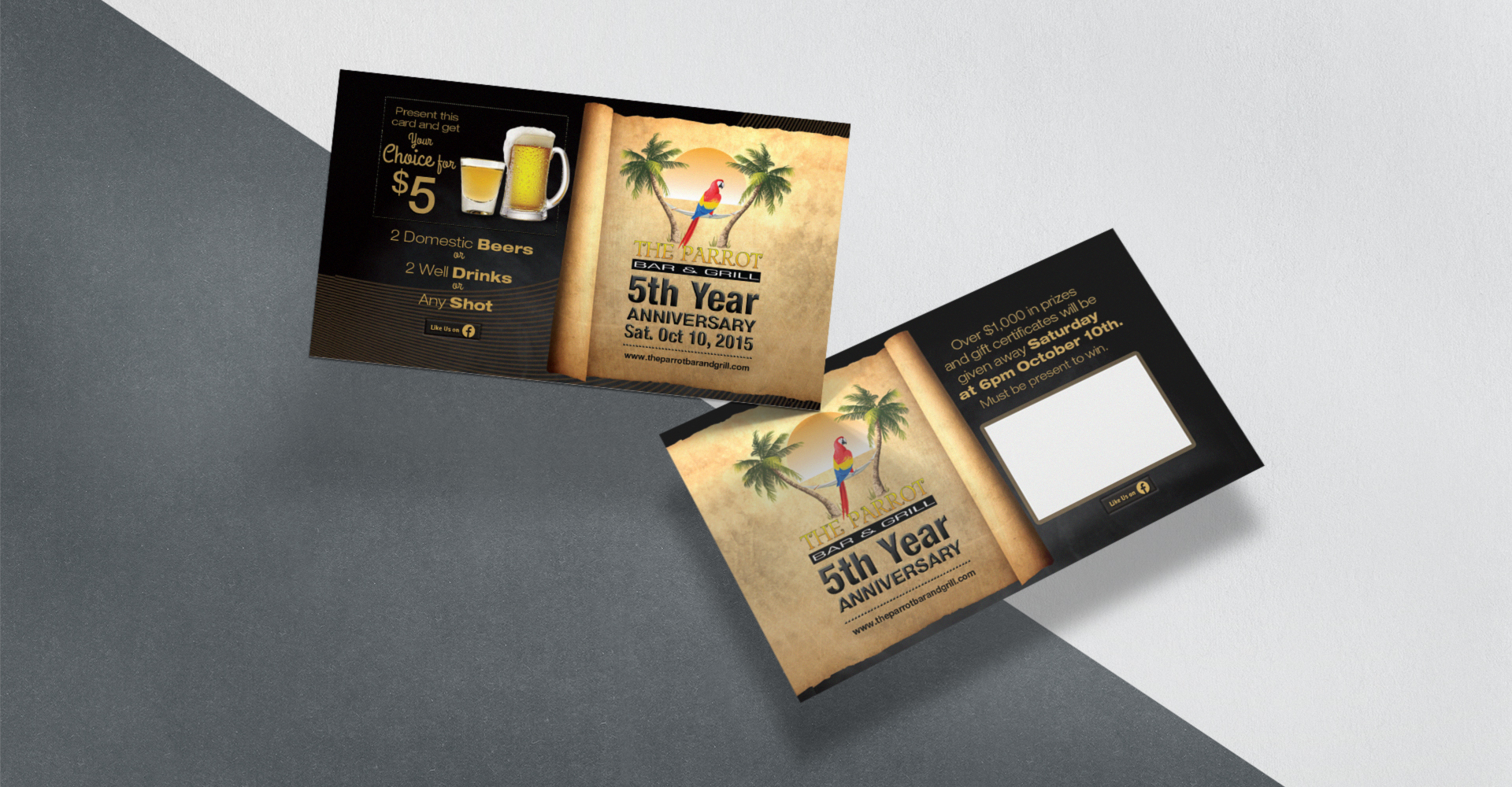 The Parrot Bar & Grill branding