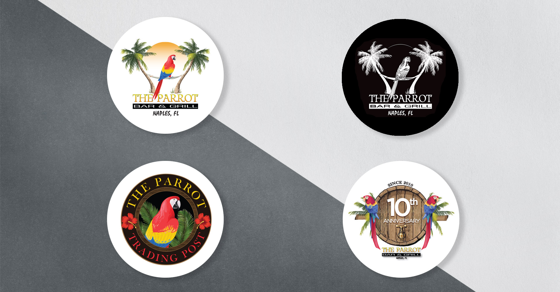 The Parrot Bar & Grill branding